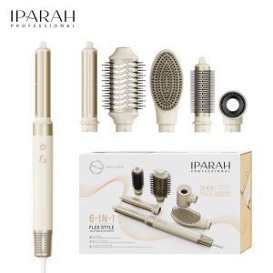 IPARAH P-500 Hot Air Styler BLDC Ionic High-Speed Hair Styler 6 in 1 Air Styler & Hair Dryer with Auto-Wrap Curlers,No Heat Damage