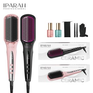 IPARAH P-282 Ionic Ceramic Coating Professional Hair Straightener Brush