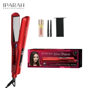IPARAH P-108 Professional Electric Hair Straightener for Women New LCD Display LED Titanium Coating Plate Home Hotel Use